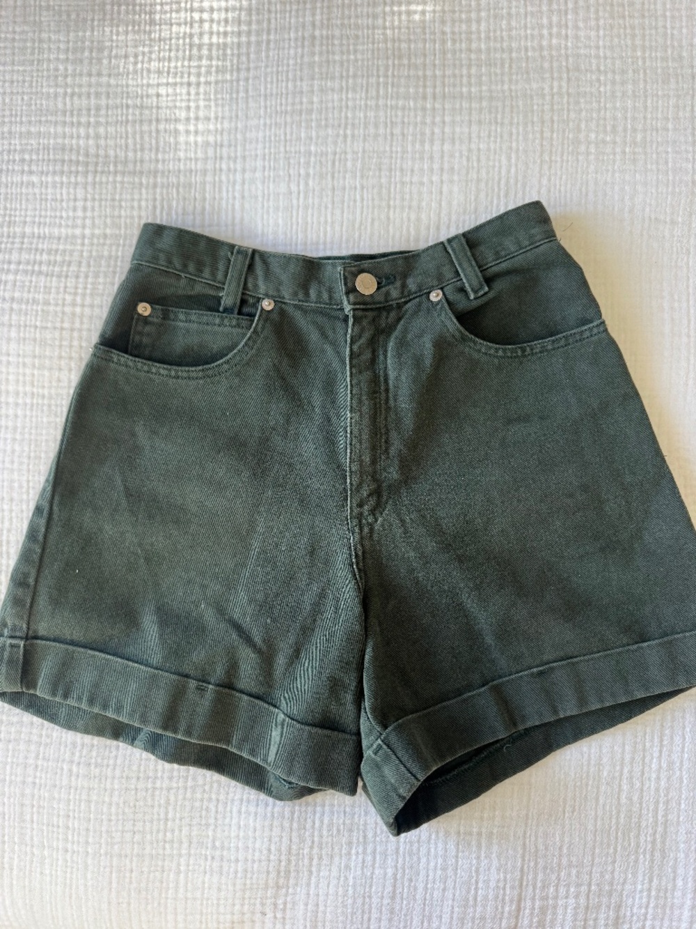 Denim Shorts - Vintage Green